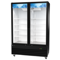 EFI 54-Inch Black Commercial Glass Door Display Refrigerator C2-54GDX