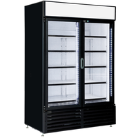 QBD CD47-HC/RX 54" Black Medical & Pharmacy Glass Door Refrigerator