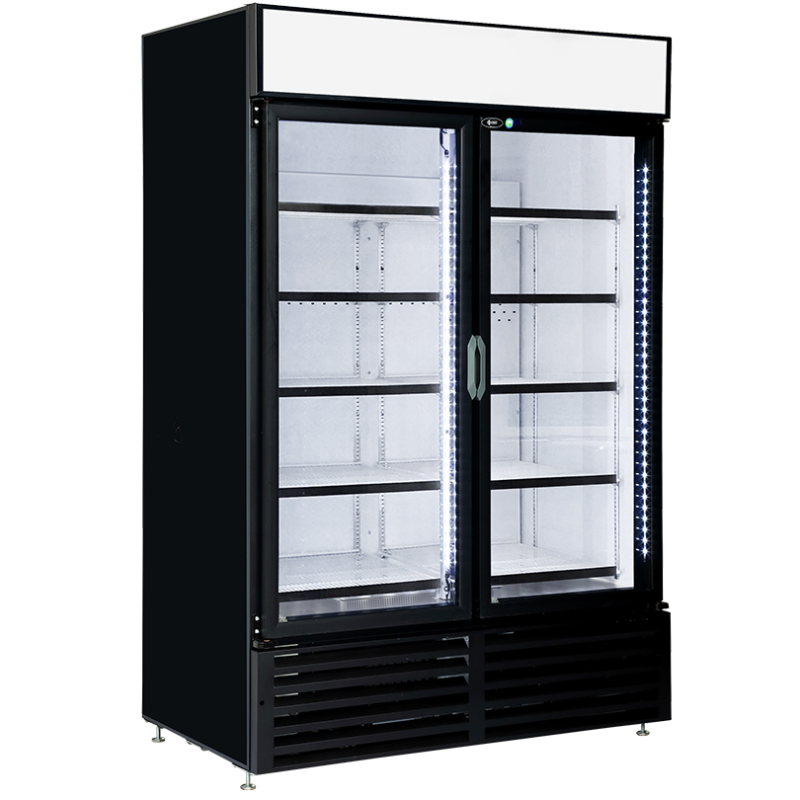 QBD CD47-HC/RX 54" Black Medical & Pharmacy Glass Door Refrigerator