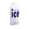 Follett Heavy-Duty Poly Ice Bags 20-Pound filled with fresh, pure ice for commercial use.