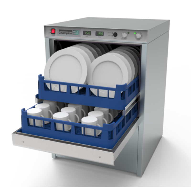 Champion UH130B MAX Commercial High-Temperature Undercounter Dishwasher - 25 Racks/Hr