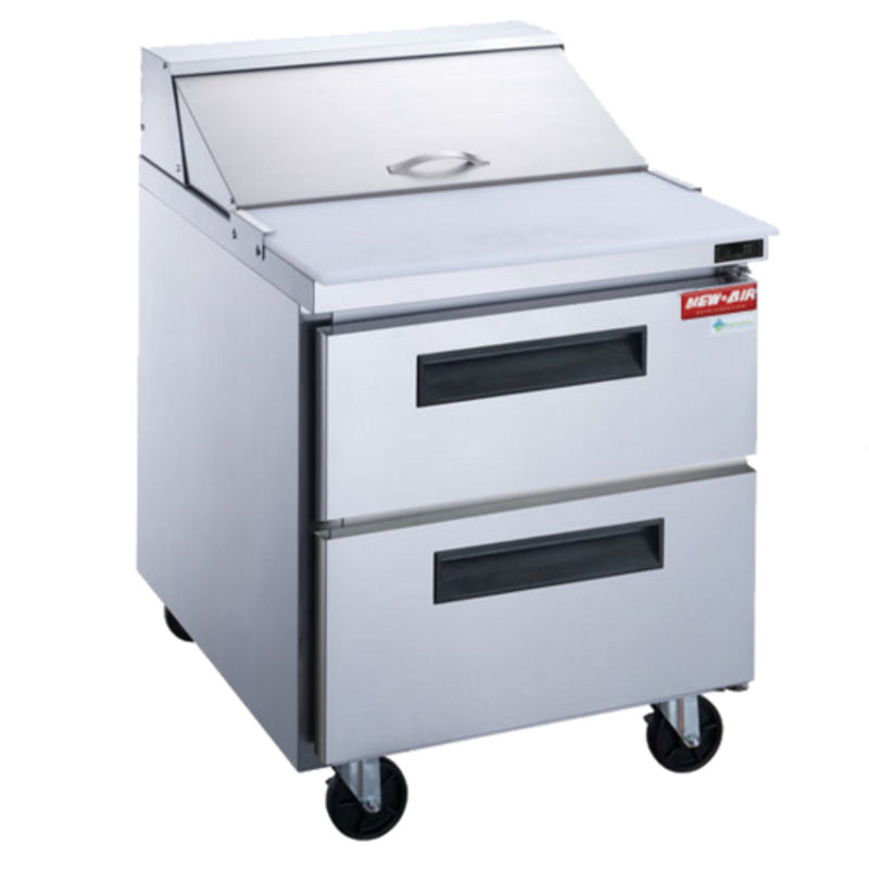 New Air NPT-29SA-2D 29-1/8" Commercial Sandwich/Salad Prep Refrigerator with Drawers