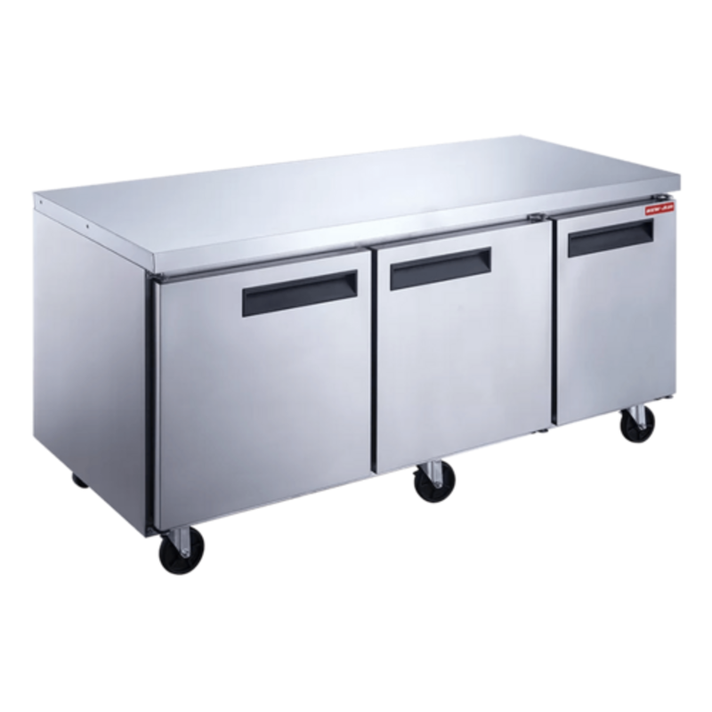 New Air Signature Series 72.5-Inch 3-Door Commercial Undercounter Refrigerator (NUR-072-SS)