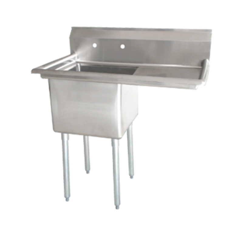 Omcan 25248 Stainless Steel Single Compartment Sink with Right Drainboard