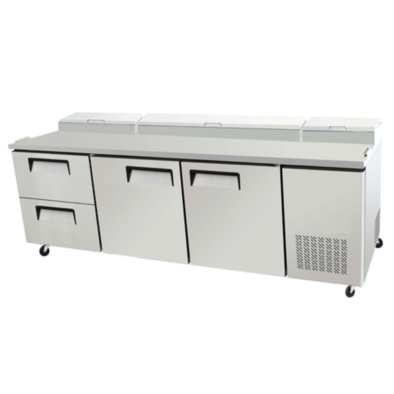 EFI CPDW2-93VC Versa-Chill 93-Inch Commercial Pizza Prep Table with Doors and Drawers