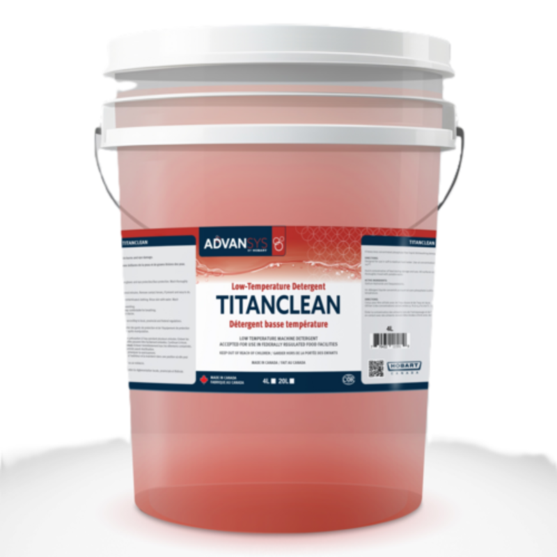 Hobart TITANCLEAN-2 20L Bulk Low Temperature Warewashing Detergent