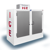 Leer L075UASP Heavy-Duty Outdoor Ice Merchandiser for commercial ice storage.