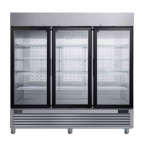 EFI C3-82GDSVC 81.8-Inch Triple Glass Door Merchandising Refrigerator - 77 Cu. Ft.