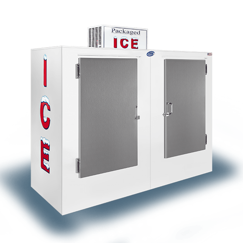 Leer L085UCSP 85 Cu. Ft. Solid Door Outdoor Packaged Ice Merchandiser