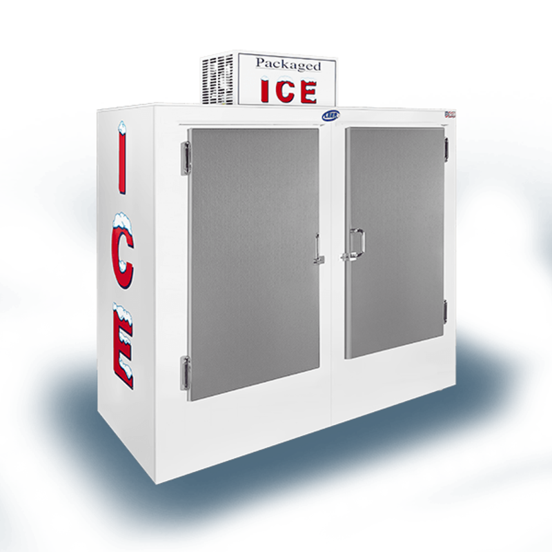Leer L060UASP 60 Cu. Ft. Solid Door Outdoor Ice Merchandiser