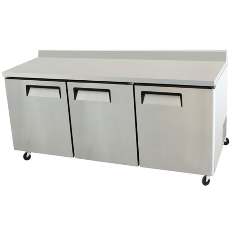 EFI Versa-Chill CWDR3-72VC 72-Inch 3-Door Commercial Worktop Refrigerator