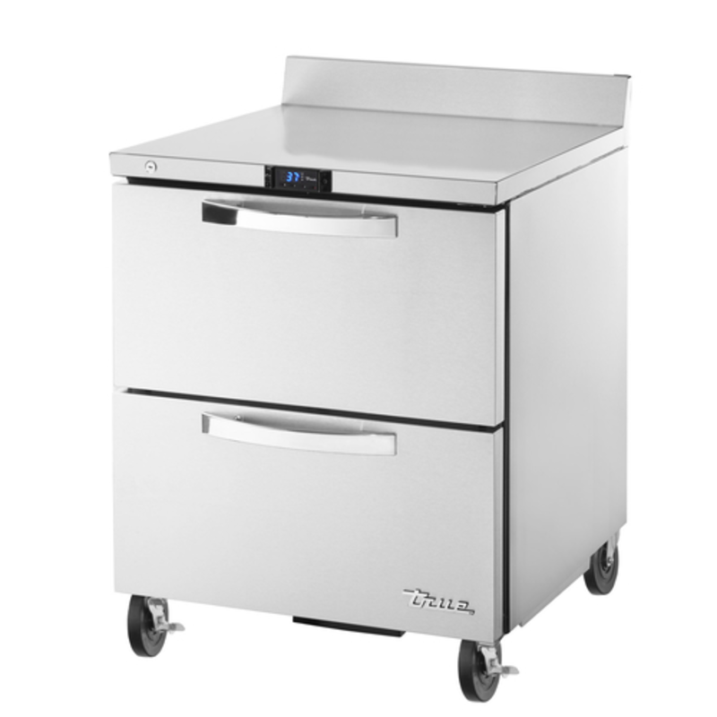 True Refrigeration TWT-27D-2-HC~SPEC3 27-Inch Stainless Steel 2-Drawer Worktop Refrigerator