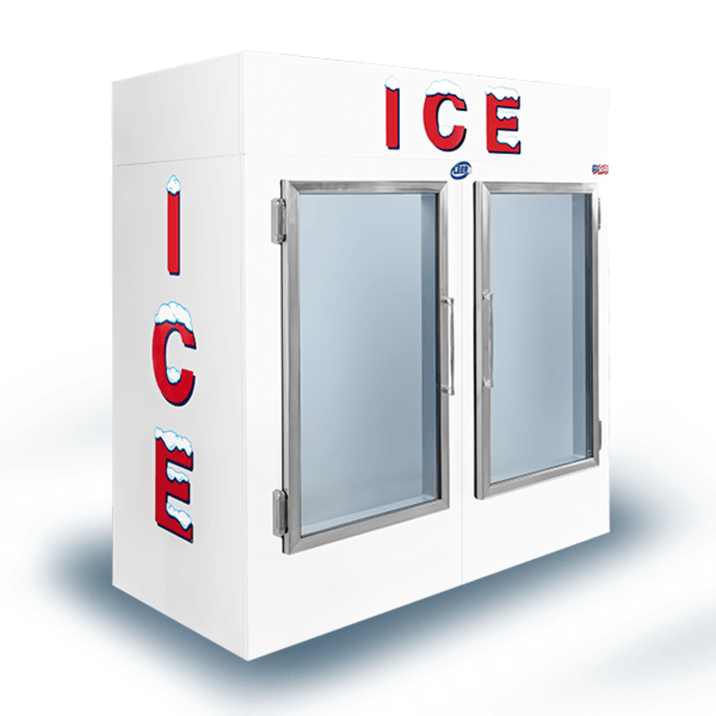 Leer L075UCGP 73-Inch Cold Wall Indoor Ice Merchandiser - 75 Cu. Ft.