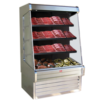 Howard-McCray SC-OM30E-4-S-LED 51" Stainless Steel Self-Contained Open Meat Merchandiser