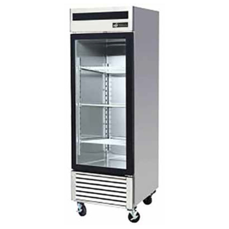 EFI Versa-Chill C1-27GDSVC 27-Inch Single Glass Door Merchandising Refrigerator