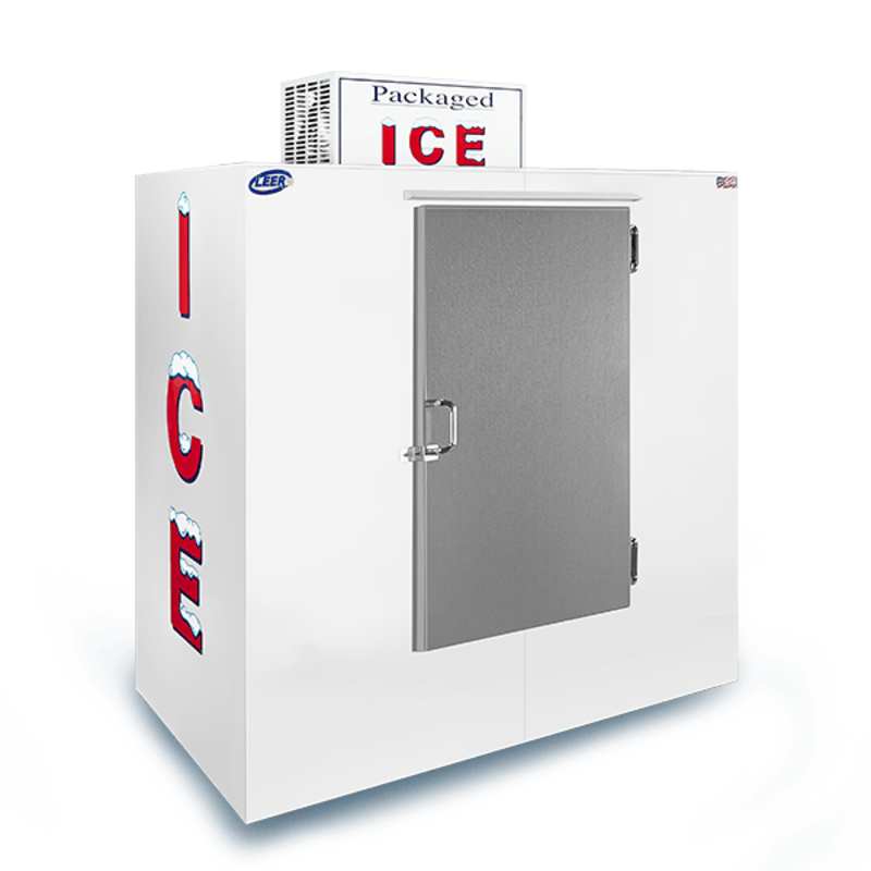 Leer L065UCSP 65 Cu. Ft. Exterior Packaged Ice Merchandiser, 64-Inch