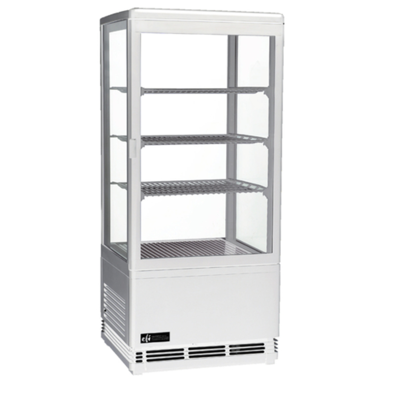 EFI CGCM-1738-W 2.9 Cu. Ft. 4-Sided Glass Refrigerated Display Merchandiser - White