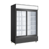 P1400WA Two Sliding Glass Door Display Refrigerator - 52.5" Width for showcasing beverages and perishables.