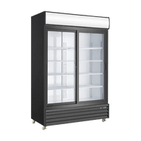 P1400WA Two Sliding Glass Door Display Refrigerator - 52.5" Width for showcasing beverages and perishables.