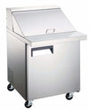 SCLM1 Refrigerated Mega Top Prep Table 27.5" ideal for small commercial kitchens with efficient workspace.