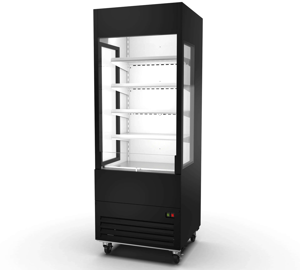 OAM-30G-HC Open Case Refrigerator with Glass Sides - 30" Width
