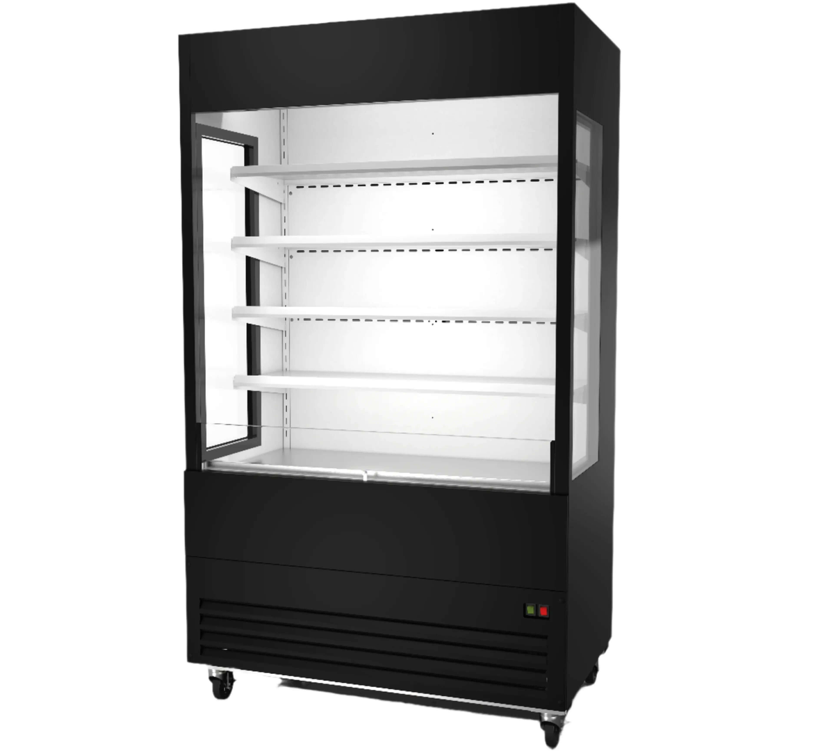 OAM-48G-HC Open Case Refrigerator with Glass Sides - 48" Width