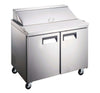 36 inch refrigerated salad prep table with spacious workspace and efficient cooling for commercial kitchens.