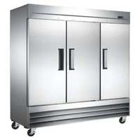 3RR Triple Solid Door Cooler, a commercial refrigerator with solid doors, ideal for foodservice with 81" width and high capacity.