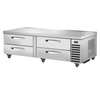 True TRCB-72-HC~SPEC3 72-Inch Refrigerated Chef Base with four drawers.