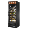 True Refrigeration GDM-23W-HC~TSL01 Single Glass Door Commercial Wine Merchandiser showcasing various wine bottles.