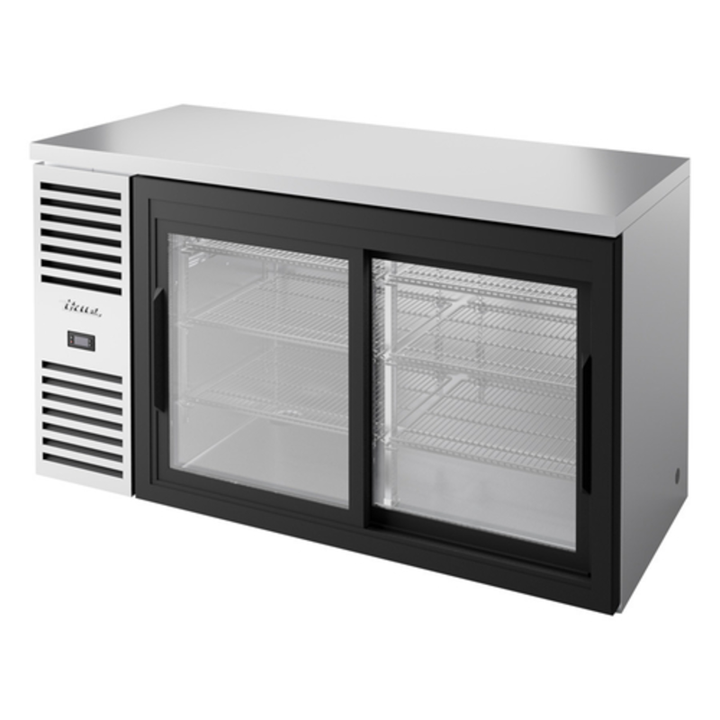 True Refrigeration TBR60-RISZ1-L-S-11-1 60-Inch Stainless Steel Sliding Glass Door Back Bar Cooler