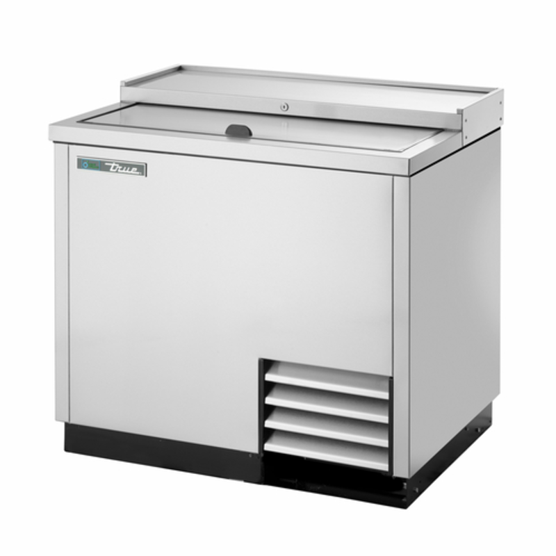 True Refrigeration TD-36-12-S-HC 36.75" Stainless Steel Flat Top Beverage Cooler