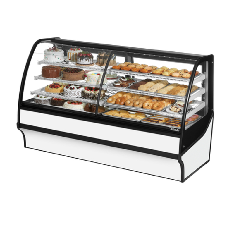True Refrigeration TDM-DZ-77-GE/GE-W-W 77.25" White Dual Zone Bakery Display Case