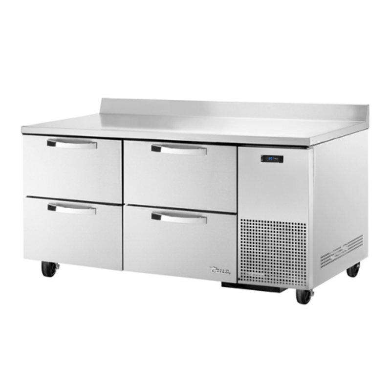 True Refrigeration TWT-67D-4-HC~SPEC3 67-Inch Deep Worktop Refrigerator with 4 Drawers