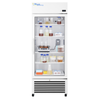True Scientific 30-Inch Chromatography Refrigerator featuring multiple shelves filled with various lab materials.