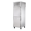 True SPEC SERIES STG1FPT-2HS-2HS 27.5" pass-through solid half-door freezer with dual-sided access.