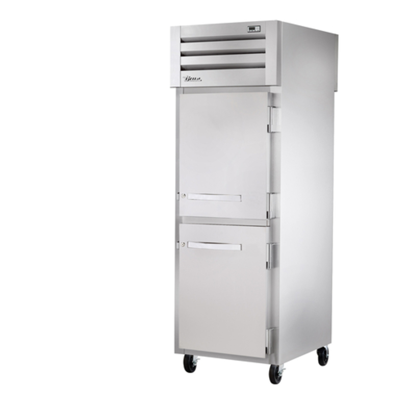 True SPEC SERIES STG1FPT-2HS-2HS 27.5" Pass-Through Solid Half-Door Freezer
