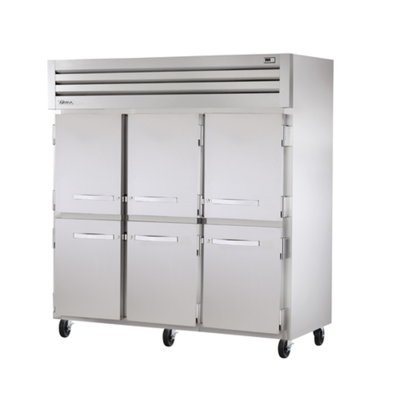 True STA3R-6HS-HC Reach-In 3-Section Refrigerator with 6 Half-Doors