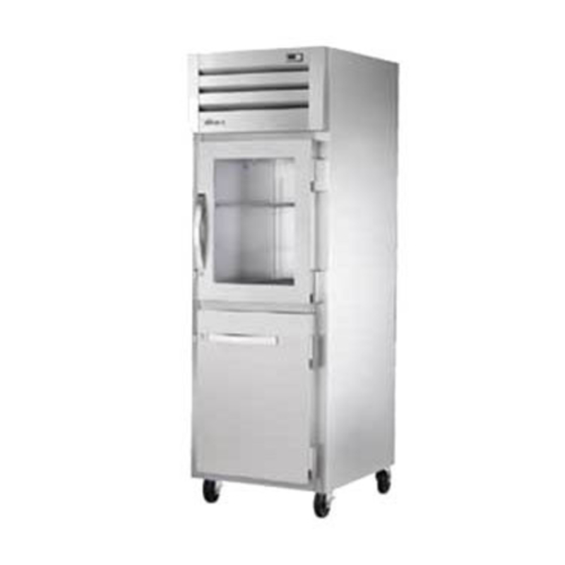 True STG1R-1HG/1HS-HC SPEC SERIES 27.5-Inch Half-Glass and Half-Solid Door Reach-In Refrigerator