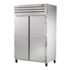 True STG2F-2S-HC 52-Inch Solid Reach-In Commercial Freezer with two doors and stainless steel finish.
