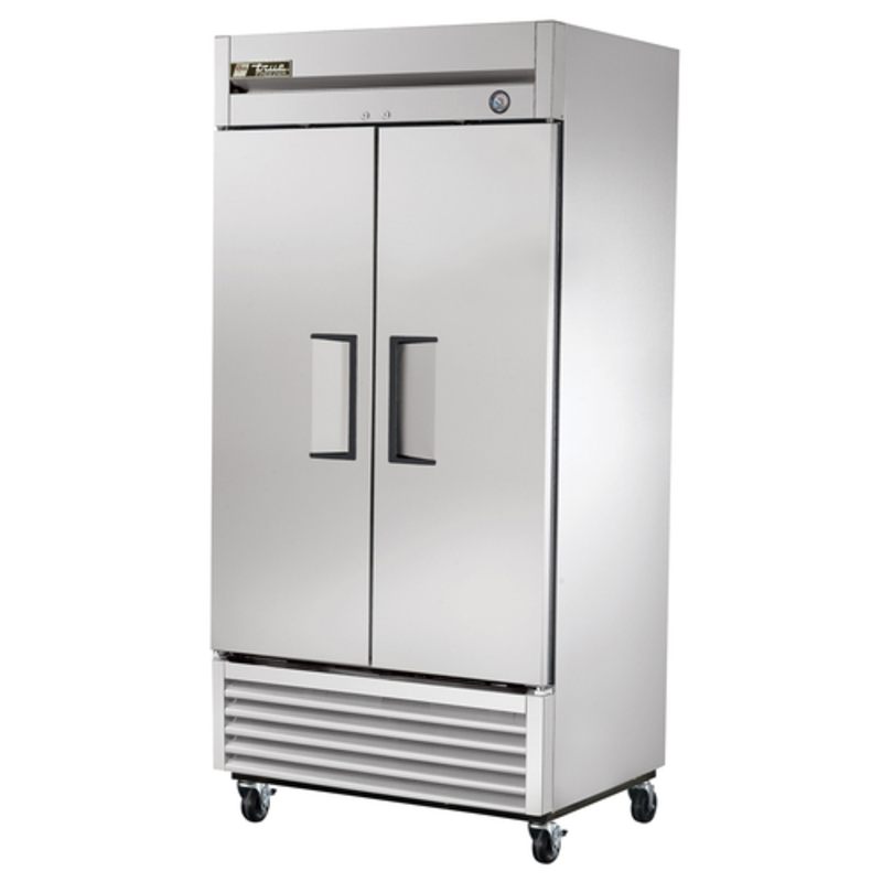 True T-35F-HC 39.5-Inch Two-Section Solid Door Commercial Freezer for food service environments.