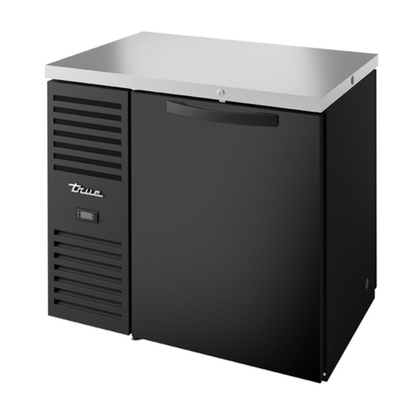 True TBR36-PTSZ1-L-B-S-S-1 36-Inch Pass-Through Solid Door Back Bar Refrigerator