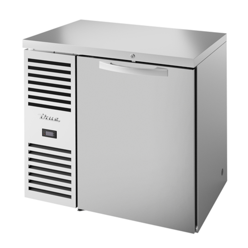 True TBR36-RISZ1-L-S-S-1 36-Inch Single Zone Solid Door Back Bar Refrigerator