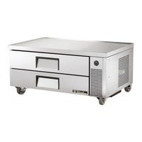 True TRCB-52-HC 52-Inch Commercial Two-Drawer Refrigerated Chef Base for efficient kitchen storage.