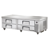 True TRCB-72-HC 72-Inch Commercial Refrigerated Chef Base with 4 Drawers for kitchen storage.