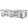 True TRCB-82-86-HC commercial refrigerated chef base with four drawers and stainless steel design.