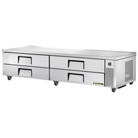 True TRCB-96-HC 95.5-Inch Refrigerated Chef Base for efficient kitchen storage.