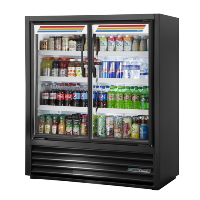 True TVM-48SL-54-HC~VM01 47-Inch Black Slim Line Glass Door Merchandiser