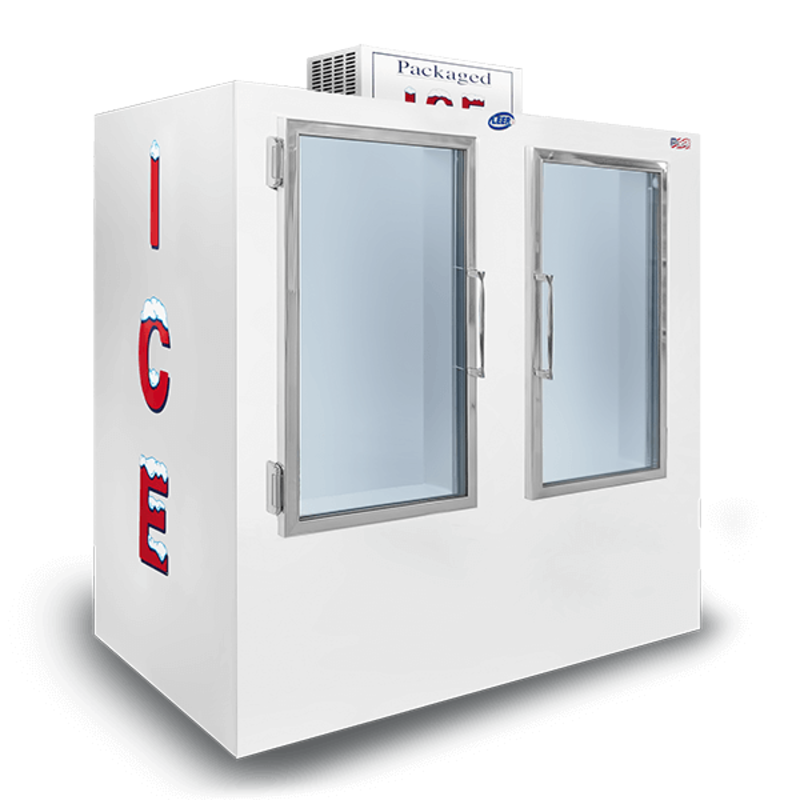 Leer TD120UAGP 72-Inch Commercial Indoor Glass Door Ice Merchandiser - 120 Cu. Ft.