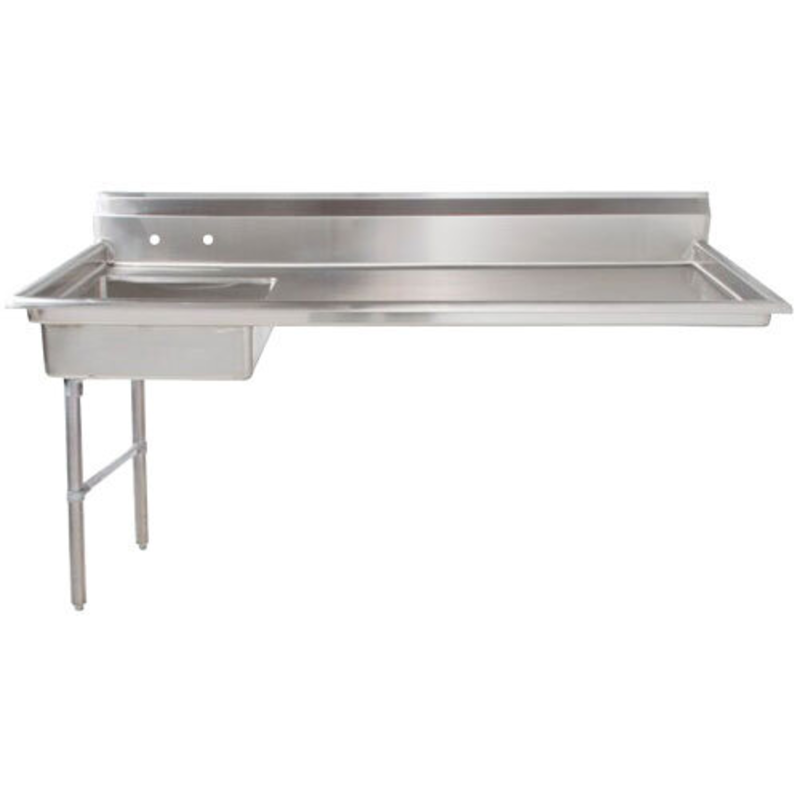 Omcan 40191 62-Inch Left-Side Undercounter Soiled Dishtable with Pre-Rinse Sink